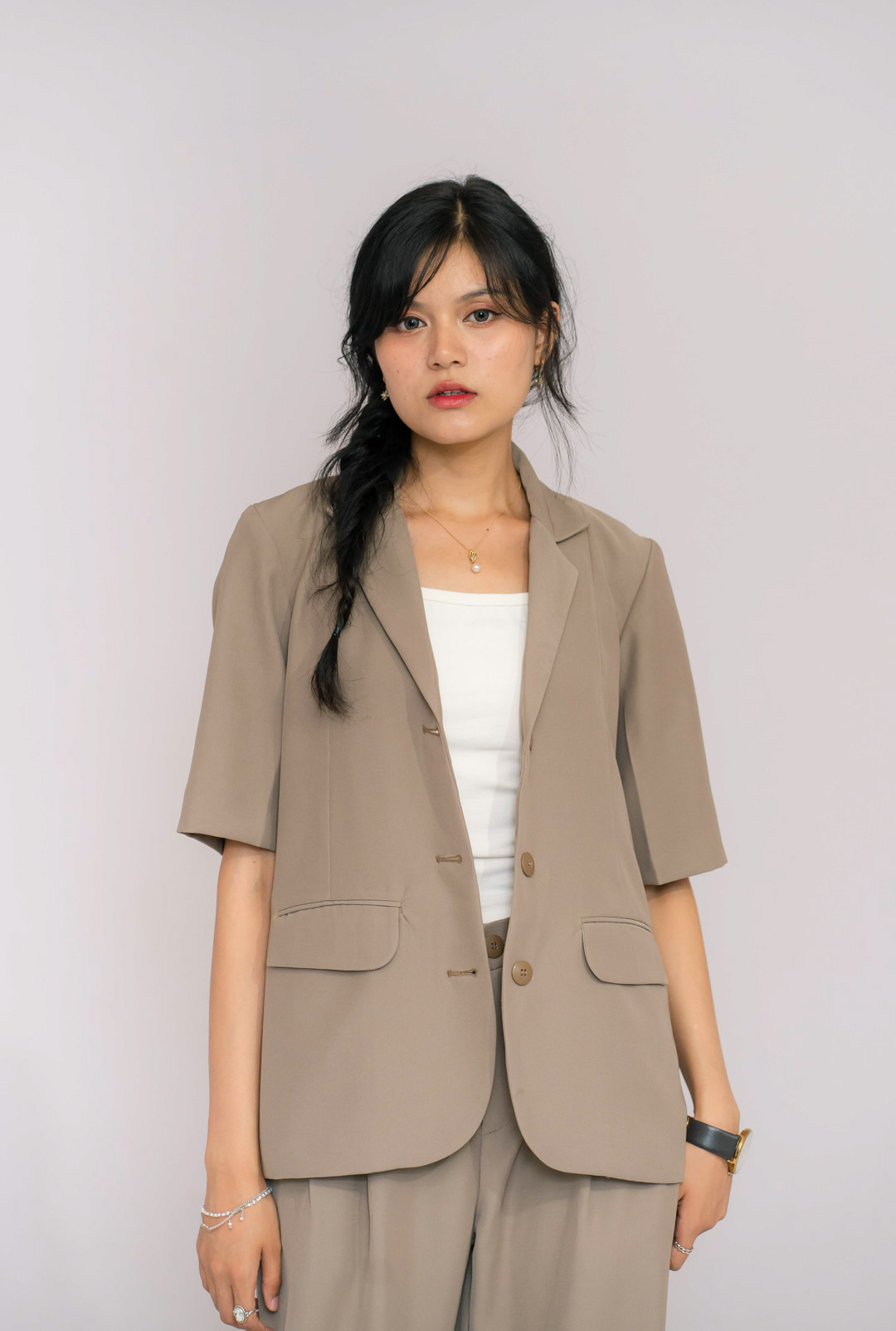 Divine Brown Tailored Blazer